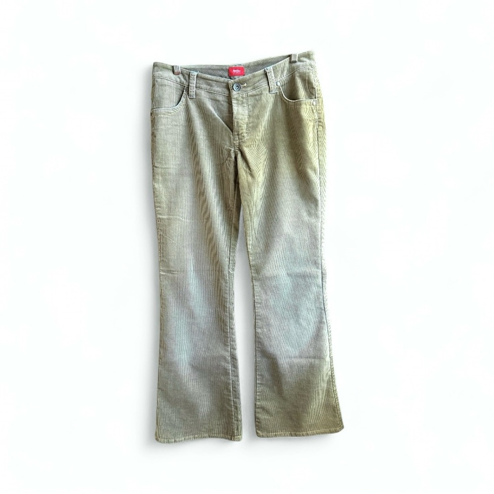 Target Mossimo Y2K Sage Green Flare Women's Corduroy’s - Picture 4 of 8